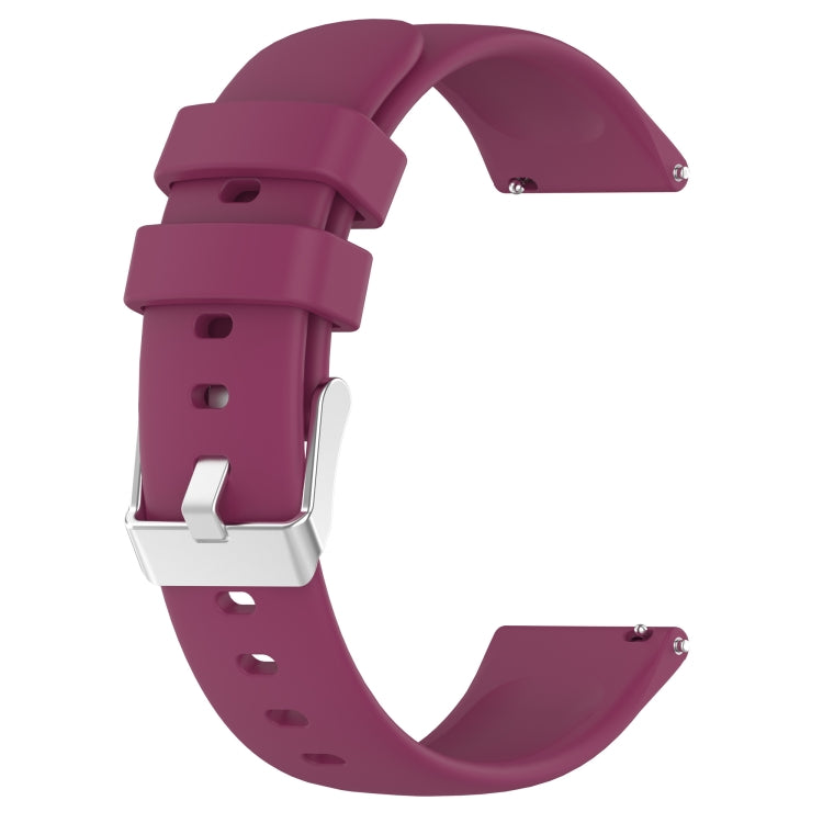 For Samsung Galaxy Watch 5 Pro  45mm 20mm Smooth Solid Color Silicone Watch Band(Burgundy) - free shipping - PMC TechLife - Order now!