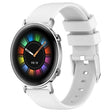 For Huawei Watch GT2 42mm 20mm Smooth Solid Color Silicone Watch Band(White) - free shipping - PMC TechLife - Order now!