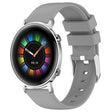 For Huawei Watch GT2 42mm 20mm Smooth Solid Color Silicone Watch Band(Grey) - Watch Bands by PMC TechLife | Online Shopping South Africa | PMC TechLife | Buy Now Pay Later Mobicred