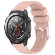For Huawei Watch 2 20mm Smooth Solid Color Silicone Watch Band(Pink) - Watch Bands by PMC TechLife | Online Shopping South Africa | PMC TechLife | Buy Now Pay Later Mobicred
