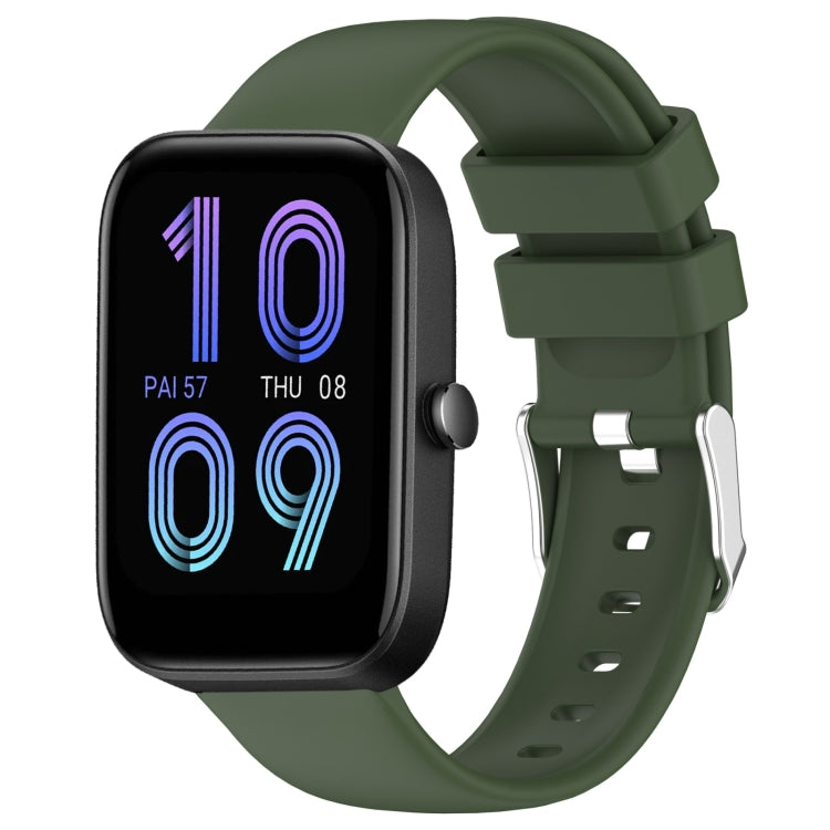 For Amazfit Bip 3 20mm Smooth Solid Color Silicone Watch Band(Army Green) - free shipping - PMC TechLife - Order now!