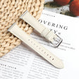 For Samsung Galaxy Watch Fit 3 Leather Sewing Thread Pin Buckle Watch Band(Beige) - Watch Bands by PMC TechLife | Online Shopping South Africa | PMC TechLife