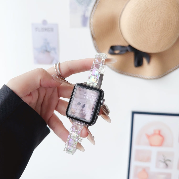 For Apple Watch Ultra 49mm Laser PC Colorful 12mm Slim Watch Band(Transparent) - Watch Bands by PMC TechLife | Online Shopping South Africa | PMC TechLife