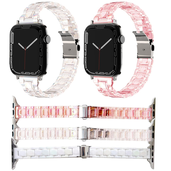 For Apple Watch Ultra 49mm Laser PC Colorful 20mm Slim Watch Band(White)
