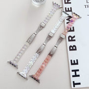 For Apple Watch Series 5 44mm Laser PC Colorful 20mm Slim Watch Band(White)