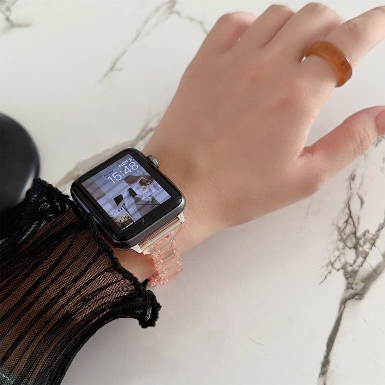 For Apple Watch SE 2022 44mm Laser PC Colorful 20mm Slim Watch Band(Transparent) - Watch Bands by PMC TechLife | Online Shopping South Africa | PMC TechLife