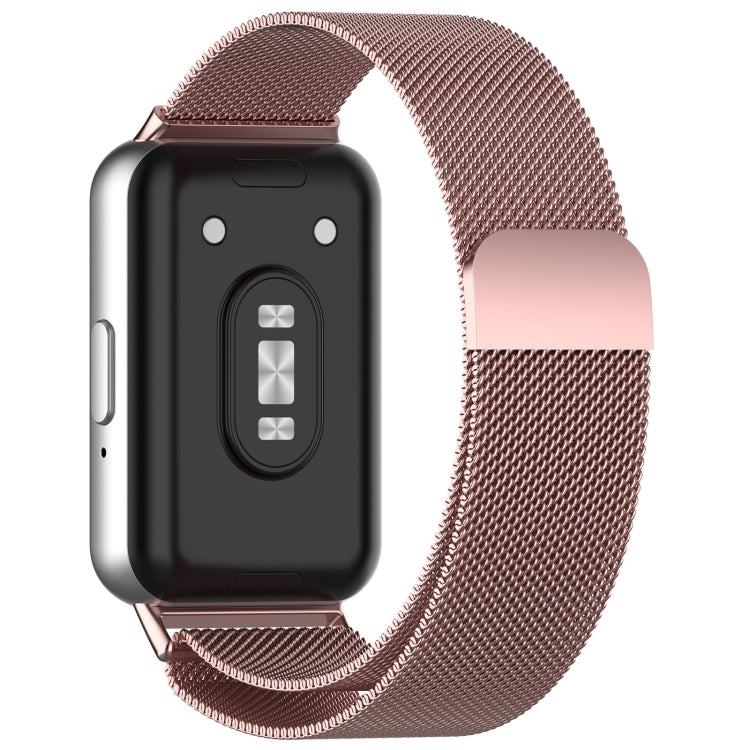 For Samsung Galaxy Fit 3 Milanese Metal Steel Mesh Watch Band(Pink) - Watch Bands by PMC TechLife | Online Shopping South Africa | PMC TechLife