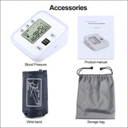 RZ205 Blood Pressures Automatic Digital Upper Arm Heart Beat Rate Pulse Monitor Meter Tonometer Equipment Sphygmomanometer