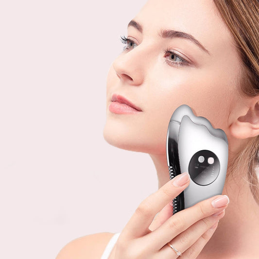 K-SKIN KD817 Facial Scratch Pad Dredge Meridian Soothing Fatigue Scraping Plate Electric Massager Soothing Stress USB Charging(White) - free shipping - PMC Jewellery - Order now!