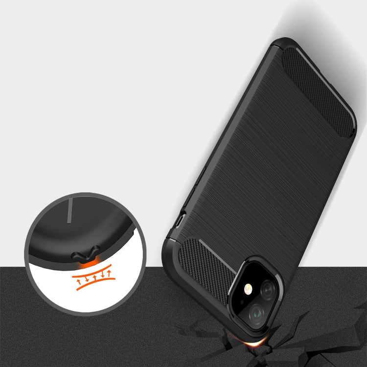 For iPhone 11 Brushed Texture Carbon Fiber TPU Case (Black) - free shipping - PMC TechLife - Order now!