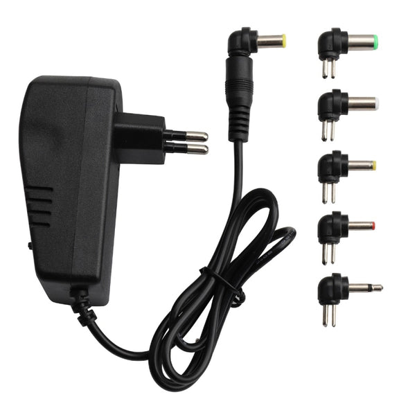 Voltage Adjustable Universal Power Adapter 110 220V to 12V 3V 4.5V 6V 7.5V 9V AC DC Adapter 3A Max 12 Volt Power Supply Adapter, EU Plug