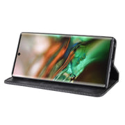 Magnetic Buckle Retro Crazy Horse Texture Horizontal Flip Leather Case for Galaxy Note 10 , with Holder & Card Slots & Photo Frame(Black)