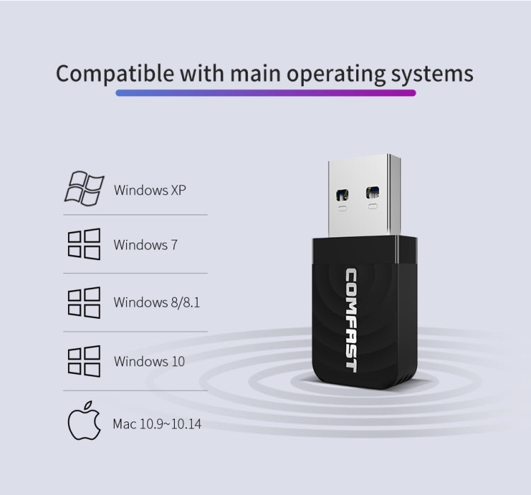COMFAST CF-812AC 1300 Mbps Dual Band Mini USB WiFi Adapter - free shipping - PMC Jewellery - Order now!