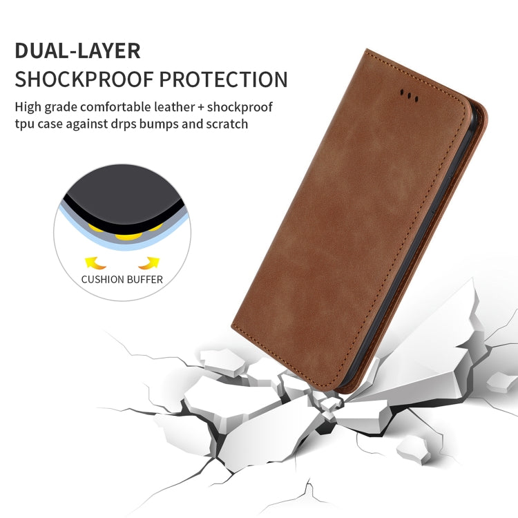 Retro Skin Feel Business Magnetic Horizontal Flip Leather Case for Xiaomi Mi 9T  / Mi 9T Pro / Redmi K20  /  K20 Pro(Brown) - Xiaomi Cases by PMC TechLife | Online Shopping South Africa | PMC TechLife | Buy Now Pay Later Mobicred