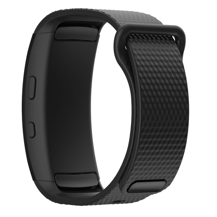 Silicone Watch Band for Samsung Gear Fit2 SM-R360, Wrist Strap Size:150-213mm(Black) - Watch Bands by PMC TechLife | Online Shopping South Africa | PMC TechLife | Buy Now Pay Later Mobicred