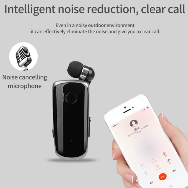 K39 Wireless Bluetooth Headset CSR DSP chip In-Ear Vibrating Alert Wear Clip Hands Free Earphone (Blue)
