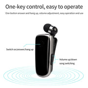 K39 Wireless Bluetooth Headset CSR DSP chip In-Ear Vibrating Alert Wear Clip Hands Free Earphone (Rose Red)
