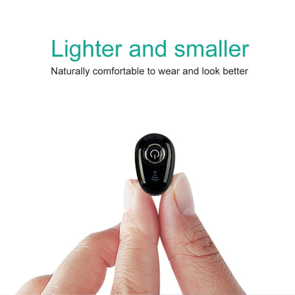 S650 Second GenerationMini Invisible Bluetooth Earphone with Microphone (Black)