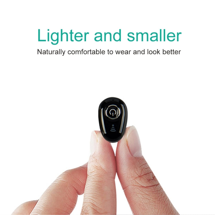S650 Second GenerationMini Invisible Bluetooth Earphone with Microphone (Black)