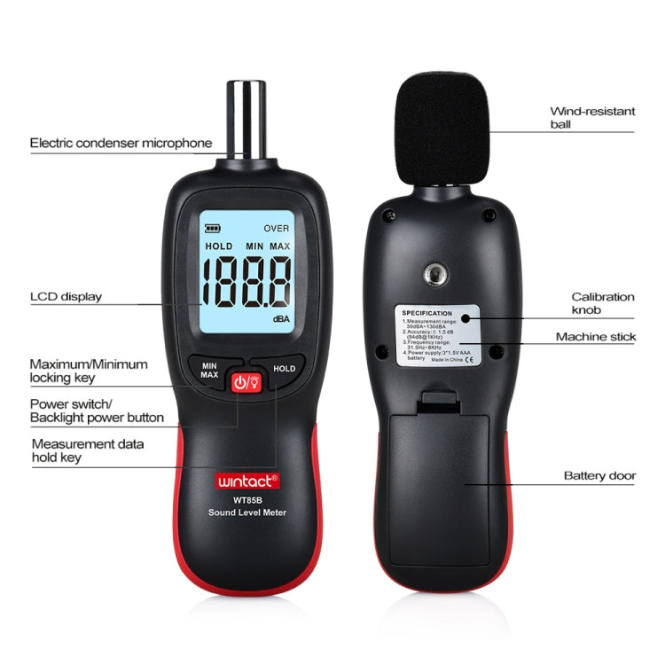 WT85B Sound Level Meter Digital Decibel Meter Digital Noise Meter Environmental Noise Tester - free shipping - PMC TechLife - Order now!