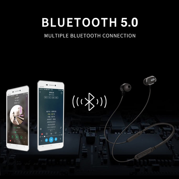 DM-22 Magnetic Bluetooth Earphone DM-22 Neckband Sport headset with Mic Wireless Handsfree Earphoness(Red)