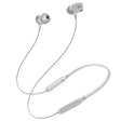 DM-22 Magnetic Bluetooth Earphone DM-22 Neckband Sport headset with Mic Wireless Handsfree Earphoness(White) - Neck-mounted Earphone by PMC TechLife | Online Shopping South Africa | PMC TechLife