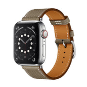 For Apple Watch 3 / 2 / 1 Generation 38mm Universal Leather Cross Band(Gray)