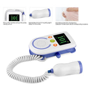 A100D  Digital Fetal Doppler Ultrasound Sound Baby Heartbeat Detector Monitor Rechargeable Prenatal Pocket Fetal Doppler Stethoscope
