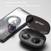 OneDer W12 Wireless Earphone with Water-resistant IPX5 HD Stereo Sound TWS Bluetooth Earphone(Black)