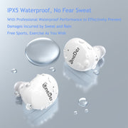 OneDer W12 Wireless Earphone with Water-resistant IPX5 HD Stereo Sound TWS Bluetooth Earphone(Black)