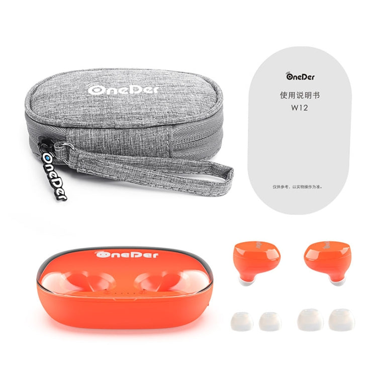 OneDer W12 Wireless Earphone with Waterproof IPX5 HD Stereo Sound TWS Bluetooth Earphone(White) - free shipping - PMC TechLife - Order now!