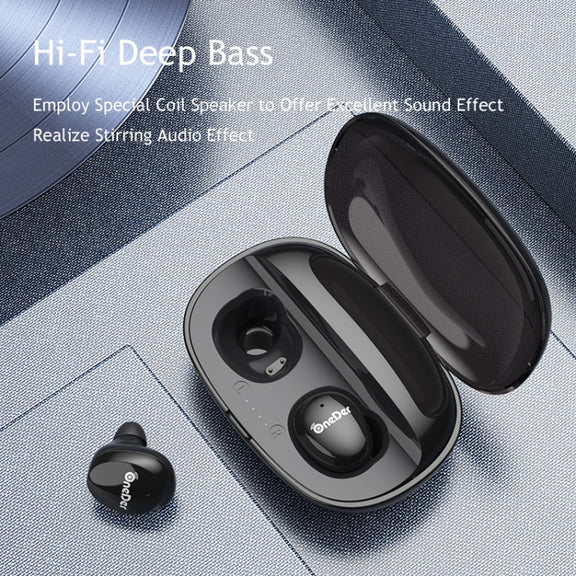 OneDer W12 Wireless Earphone with Water-resistant IPX5 HD Stereo Sound TWS Bluetooth Earphone(White)