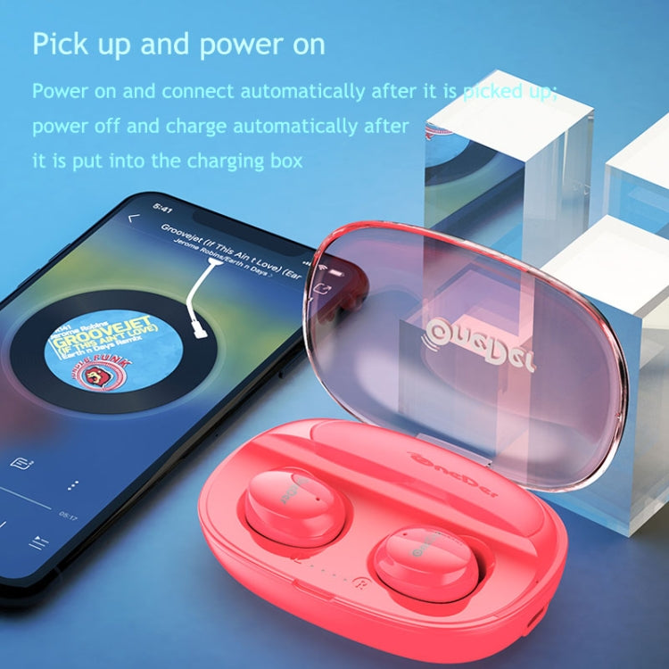 OneDer W12 Wireless Earphone with Water-resistant IPX5 HD Stereo Sound TWS Bluetooth Earphone(White)