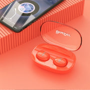 OneDer W12 Wireless Earphone with Water-resistant IPX5 HD Stereo Sound TWS Bluetooth Earphone(Orange)