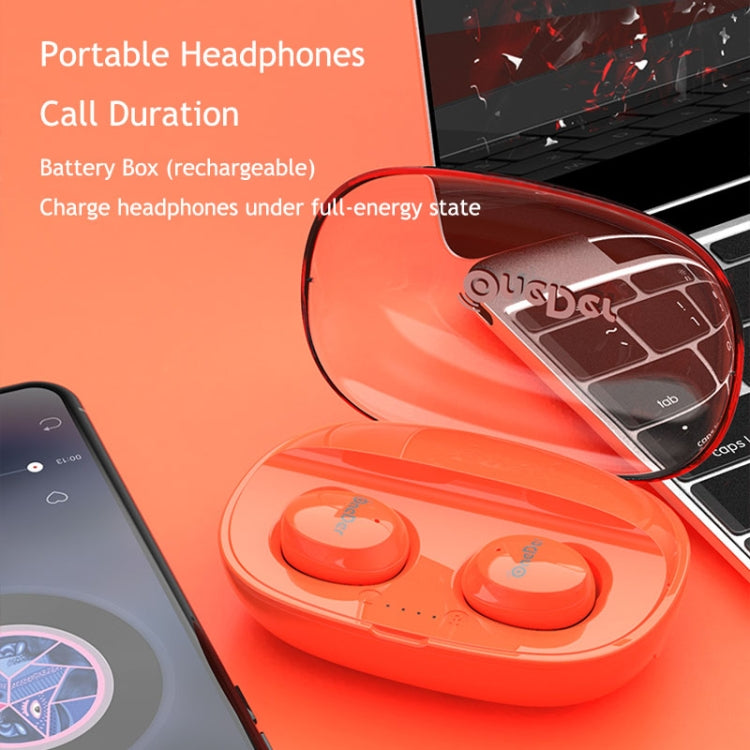 OneDer W12 Wireless Earphone with Water-resistant IPX5 HD Stereo Sound TWS Bluetooth Earphone(Orange)