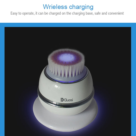 Duosi DY-103 USB Rechargeble Electric Facial Cleansing Brush Water-resistant Face Deep Pore Cleaning Massager Exfoliator Oil Dirt Blackhead Remove