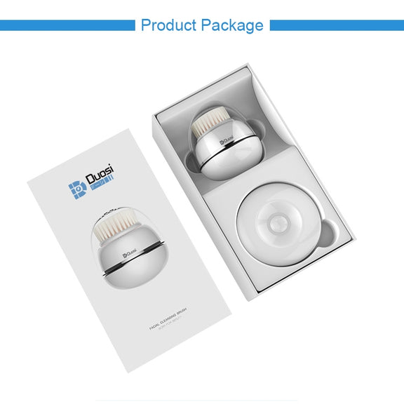 Duosi DY-103 USB Rechargeble Electric Facial Cleansing Brush Water-resistant Face Deep Pore Cleaning Massager Exfoliator Oil Dirt Blackhead Remove