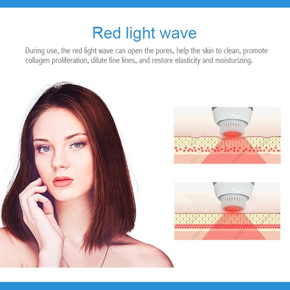 Duosi DY-103 USB Rechargeble Electric Facial Cleansing Brush Water-resistant Face Deep Pore Cleaning Massager Exfoliator Oil Dirt Blackhead Remove