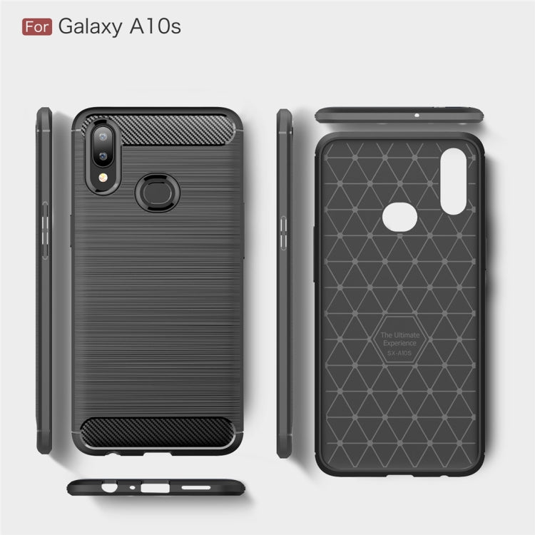 Brushed Texture Carbon Fiber TPU Case for Galaxy A10s(Red) - free shipping - PMC TechLife - Order now!