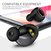 TWS-A1 TWS Bluetooth 5.0 Mini Invisible Sports Music Earphone with Charging Box & Microphone (Black)