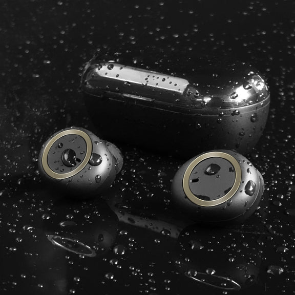 TWS-A1 TWS Bluetooth 5.0 Mini Invisible Sports Music Earphone with Charging Box & Microphone (Black)