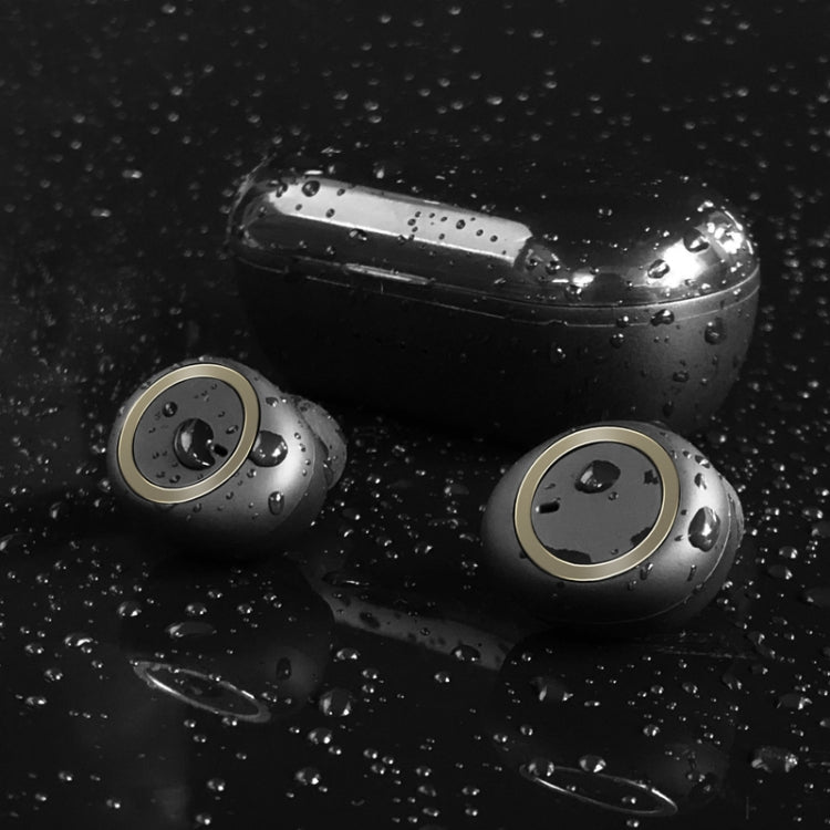 TWS-A1 TWS Bluetooth 5.0 Mini Invisible Sports Music Earphone with Charging Box & Microphone (Black)