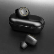 TWS-A1 TWS Bluetooth 5.0 Mini Invisible Sports Music Earphone with Charging Box & Microphone (Black)