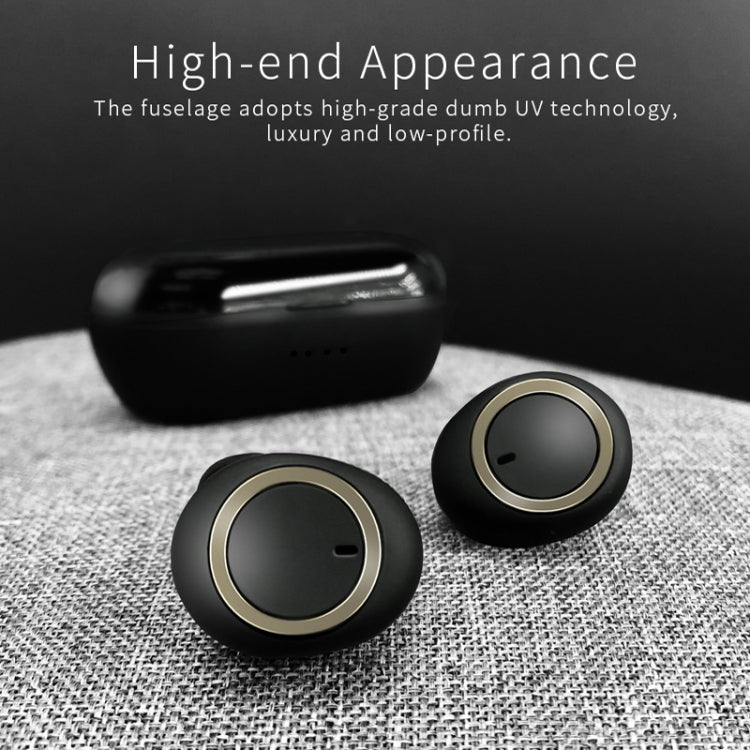 TWS-A1 TWS Bluetooth 5.0 Mini Invisible Sports Music Earphone with Charging Box & Microphone (White)