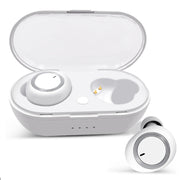 TWS-A1 TWS Bluetooth 5.0 Mini Invisible Sports Music Earphone with Charging Box & Microphone (White)