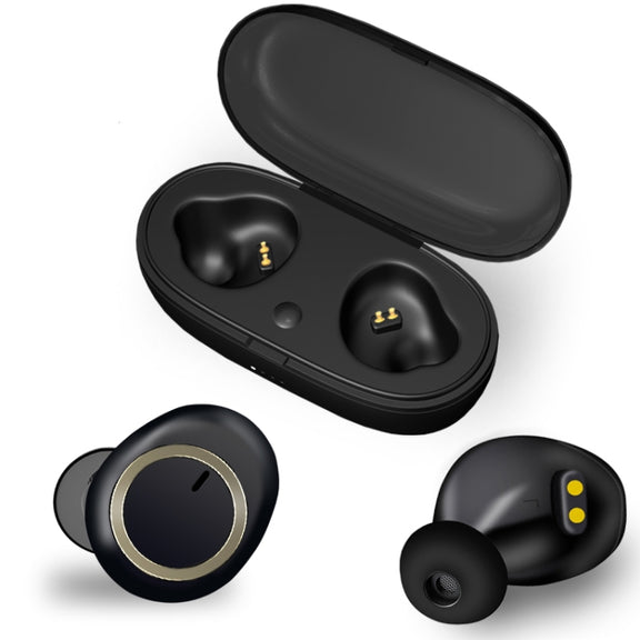 TWS-A1 TWS Bluetooth 5.0 Mini Invisible Sports Music Earphone with Charging Box & Microphone (White)