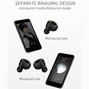 TWS-A1 TWS Bluetooth 5.0 Mini Invisible Sports Music Earphone with Charging Box & Microphone (White)