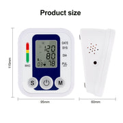 ZK-B02   Automatic Digital Upper Arm Blood Pressure Monitor Sphygmomanometer Pressure Gauge Heart Beat Rate Meter Tonometer Pulsometer