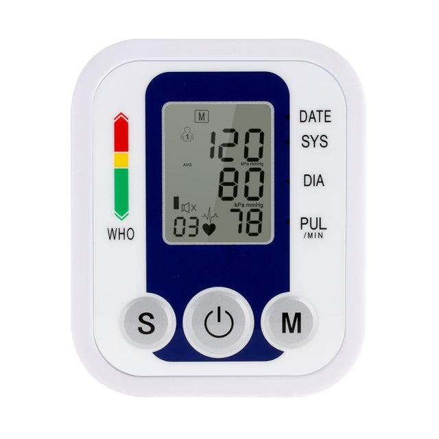 ZK-B02   Automatic Digital Upper Arm Blood Pressure Monitor Sphygmomanometer Pressure Gauge Heart Beat Rate Meter Tonometer Pulsometer