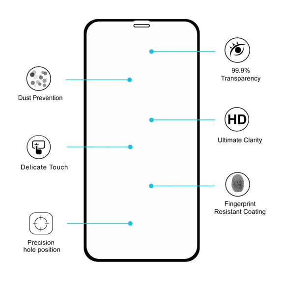For iPhone 11 / XR ENKAY Hat-prince Full Glue 0.26mm 9H 2.5D Tempered Glass Full Coverage Film
